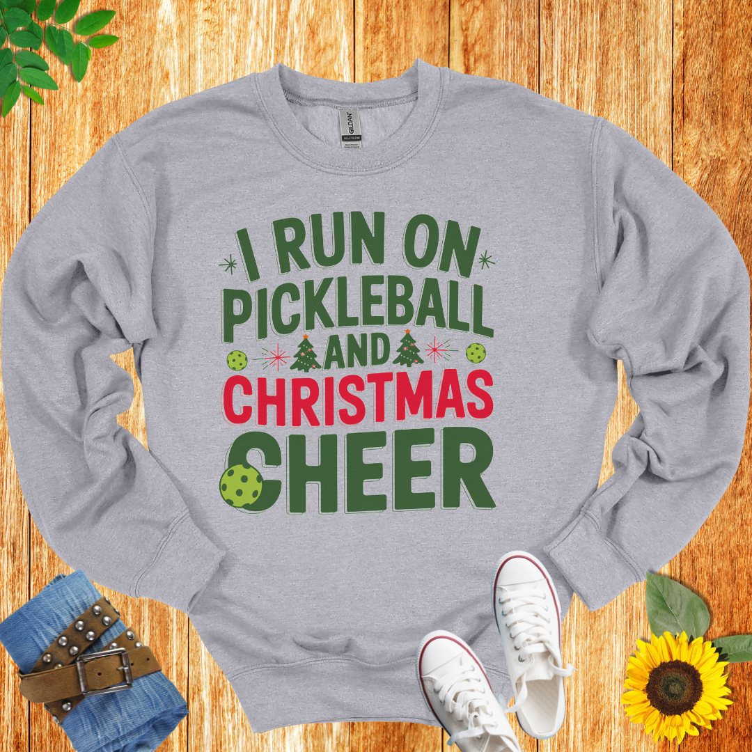 Christmas Cheer Pickleball Crewneck Sweatshirt