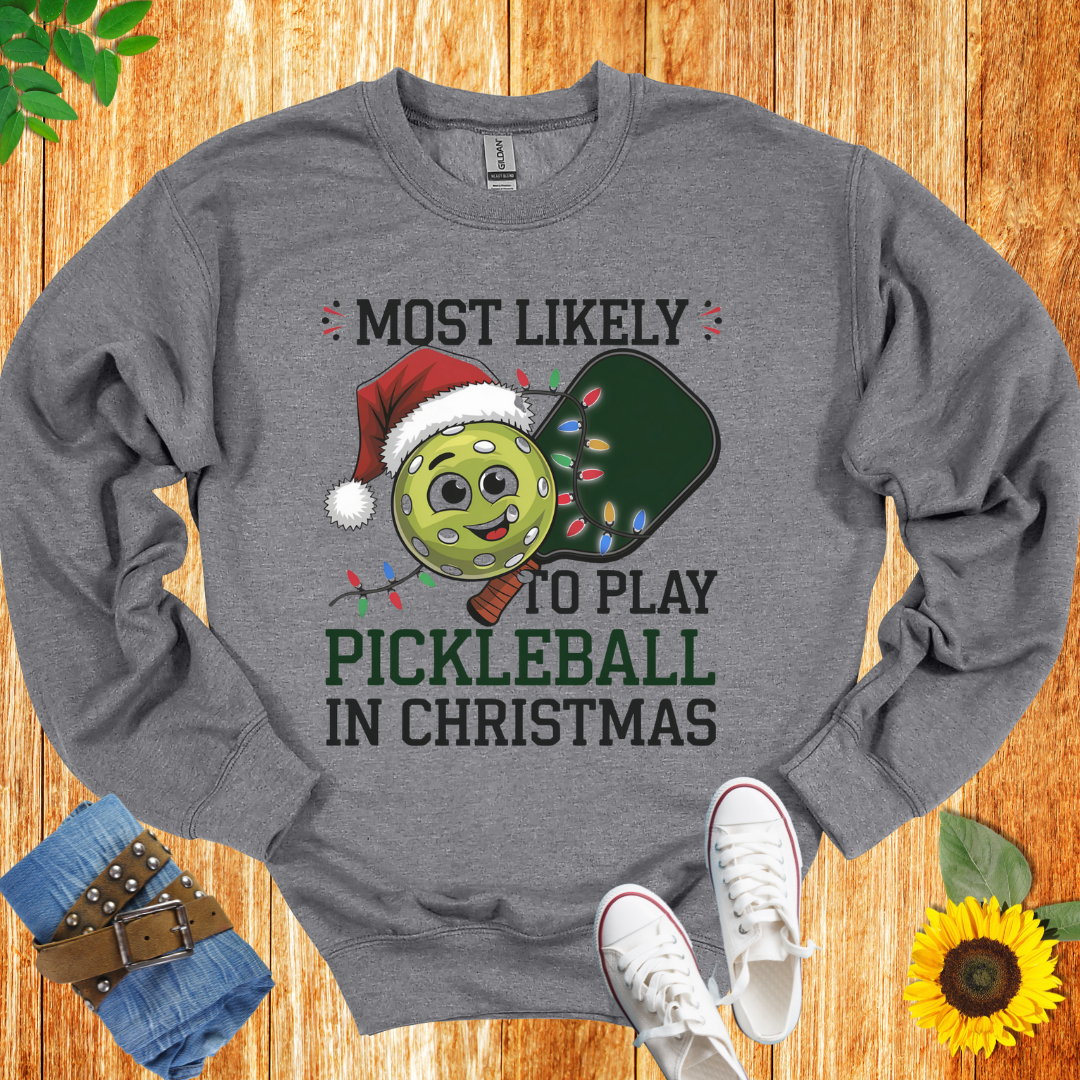 Pickleball Chritsmas Crewneck Sweatshirt