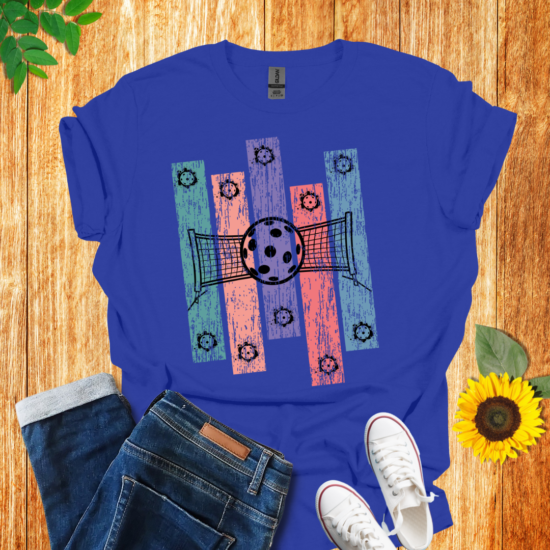 Vintage Retro Pickleball Court T-Shirt