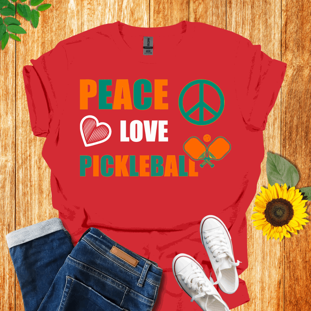 Peace Love Pickleball T-Shirt