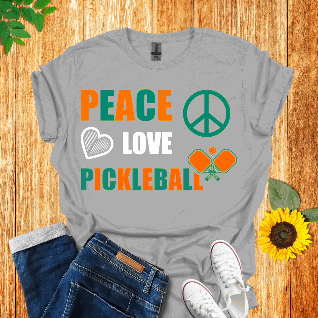 Peace Love Pickleball T-Shirt
