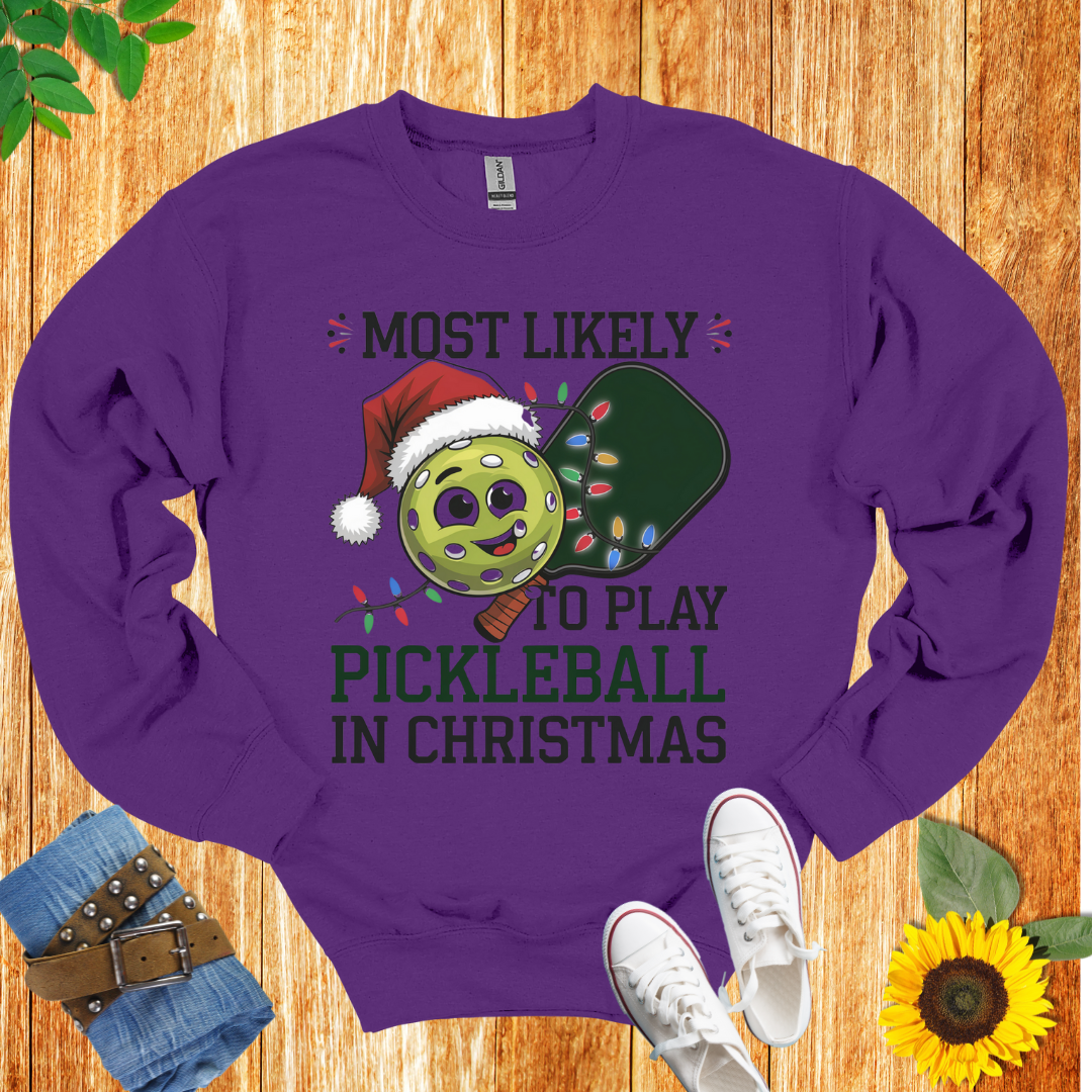 Pickleball Chritsmas Crewneck Sweatshirt