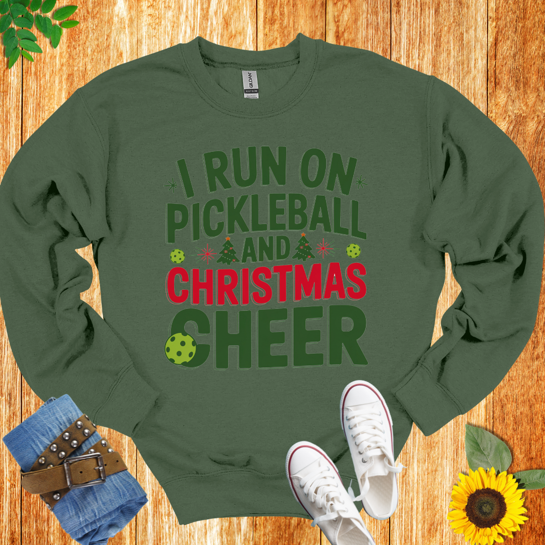 Christmas Cheer Pickleball Crewneck Sweatshirt