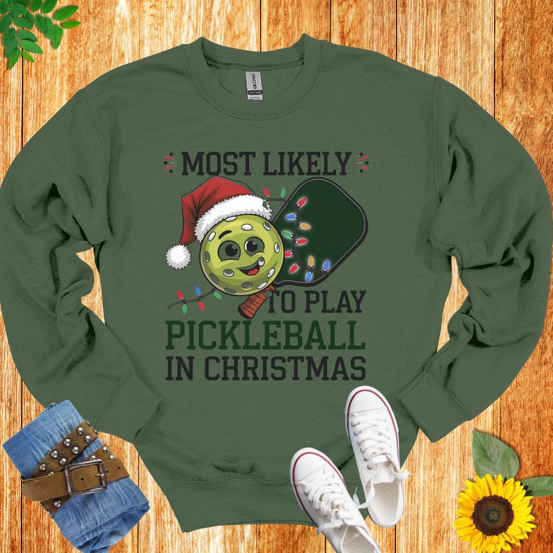 Pickleball Chritsmas Crewneck Sweatshirt
