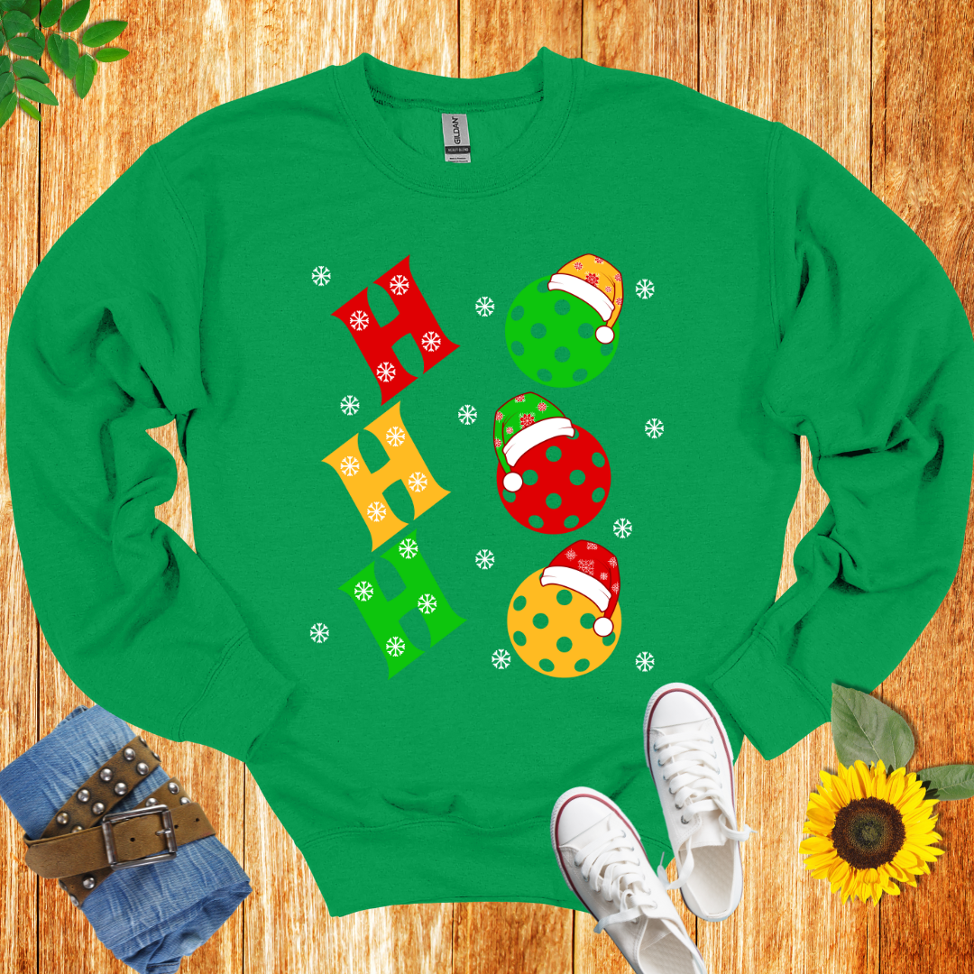 Ho Ho Ho pickleball Unisex Crewneck Sweatshirt