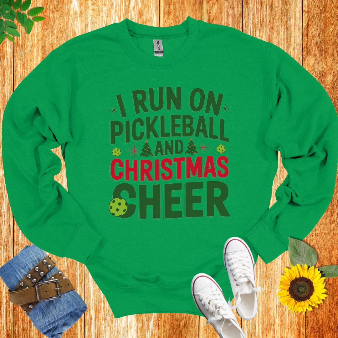 Christmas Cheer Pickleball Crewneck Sweatshirt