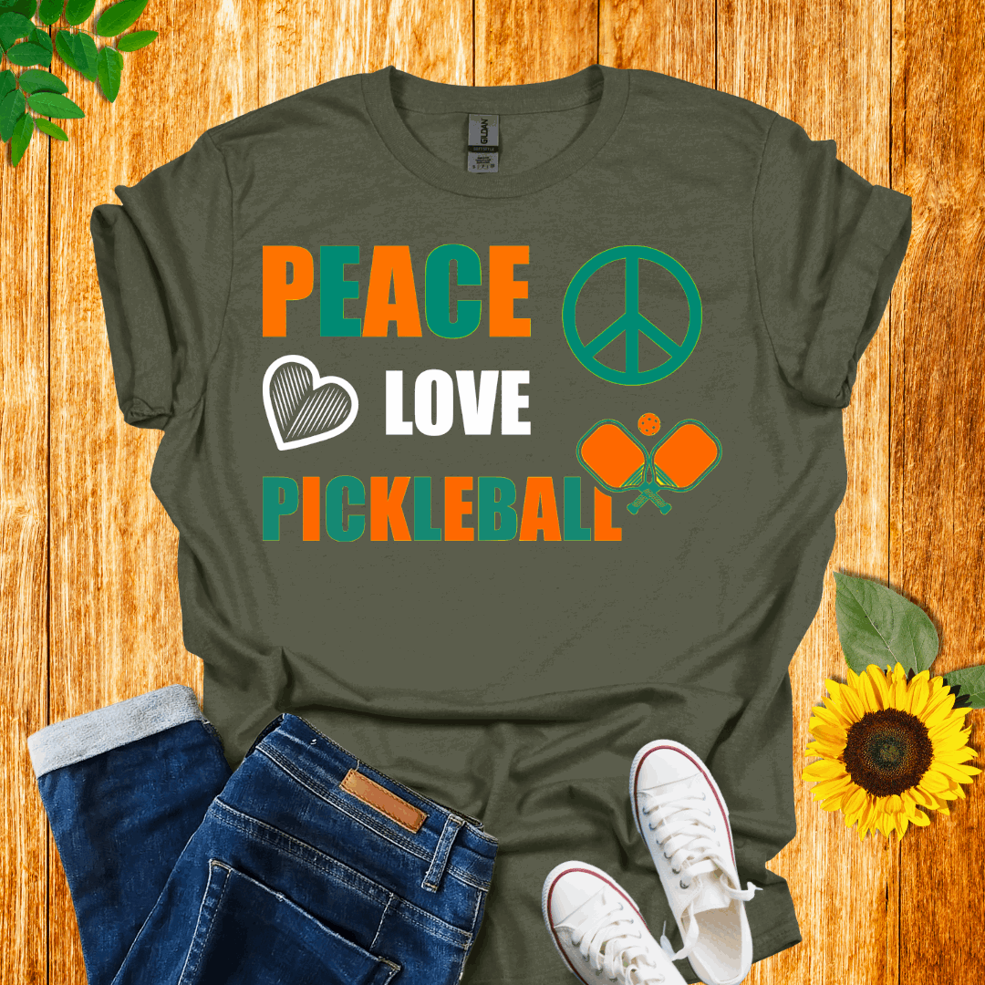 Peace Love Pickleball T-Shirt