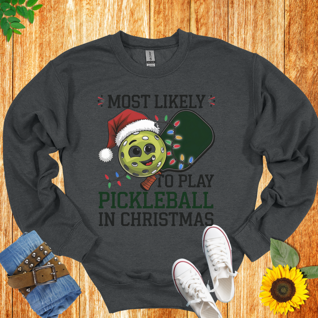 Pickleball Chritsmas Crewneck Sweatshirt