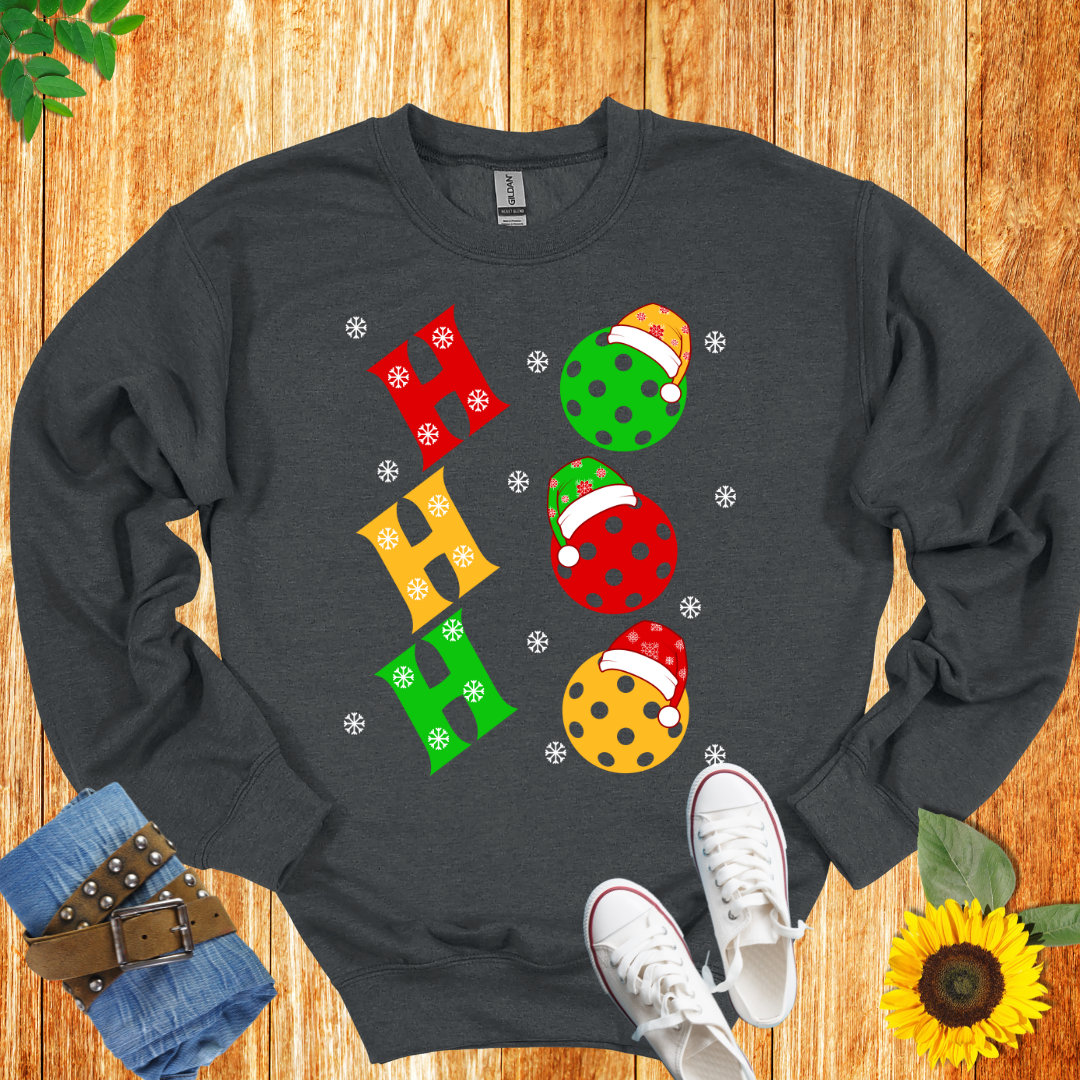 Ho Ho Ho pickleball Unisex Crewneck Sweatshirt