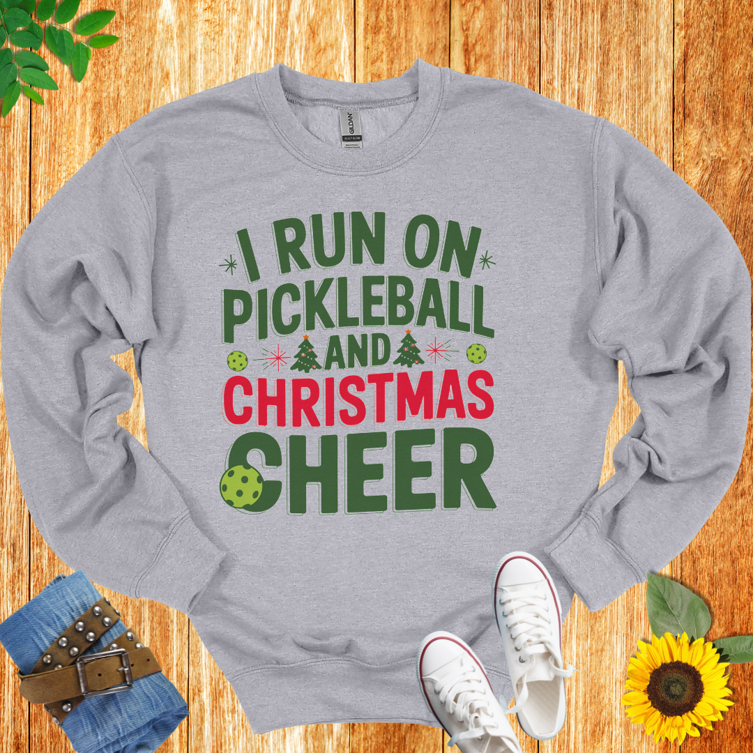 Christmas Cheer Pickleball  Crewneck Sweatshirt