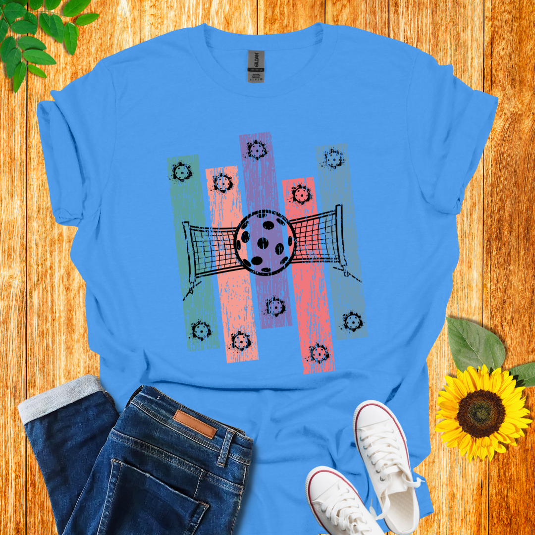 Vintage Retro Pickleball Court T-Shirt