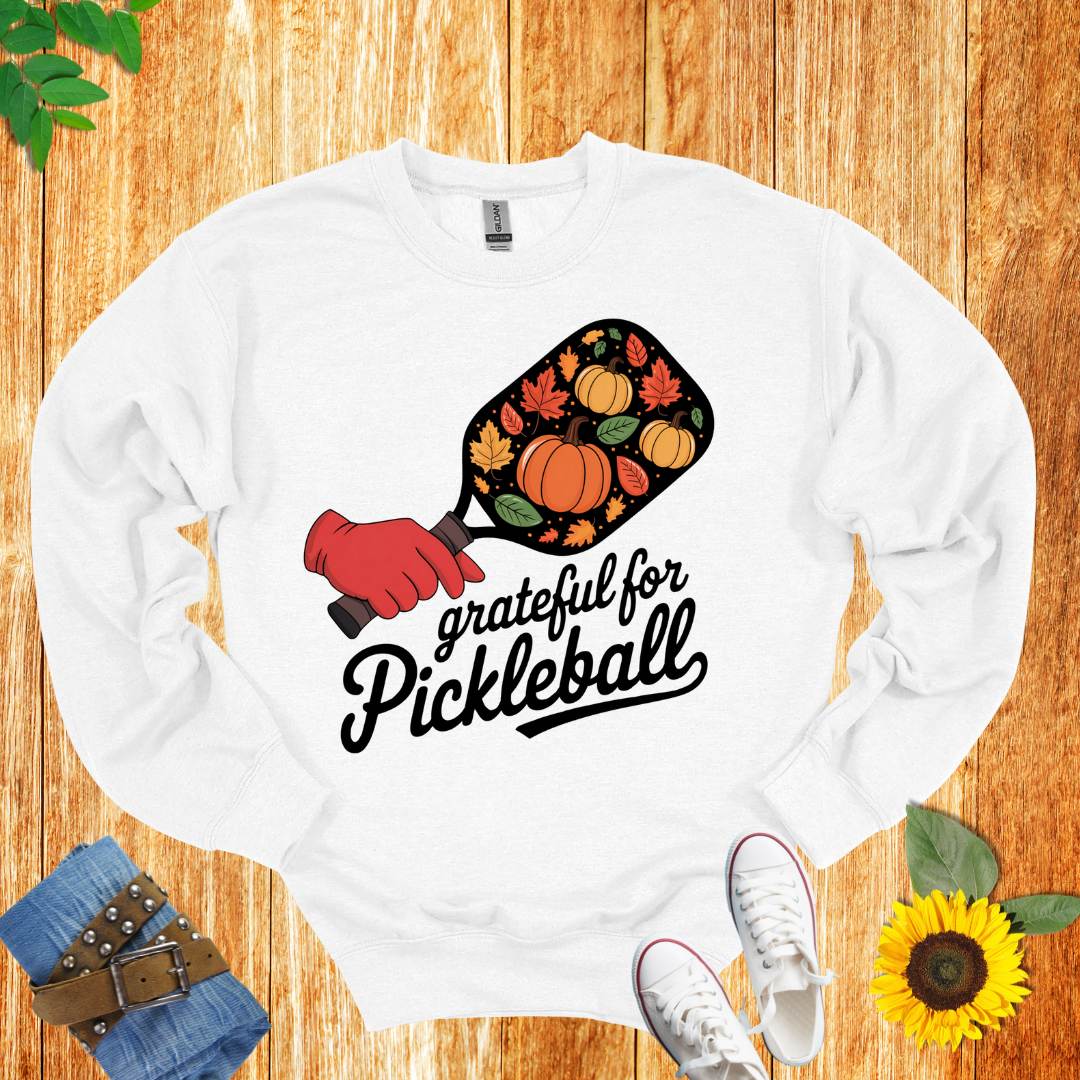 Grateful Pickleball  Paddle Crewneck Sweatshirt