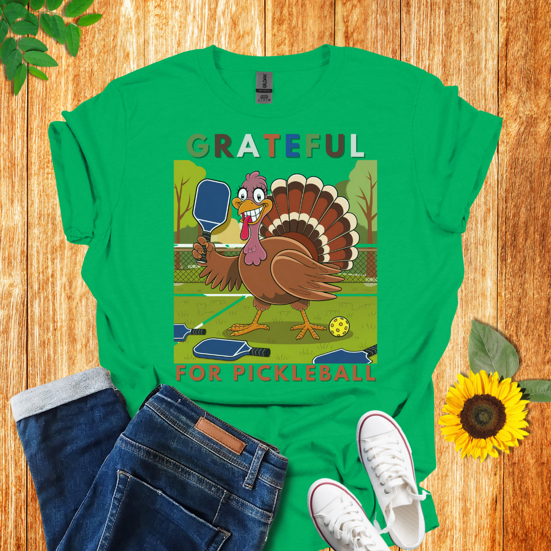 Grateful Turkey Pickleball Unisex T-Shirt