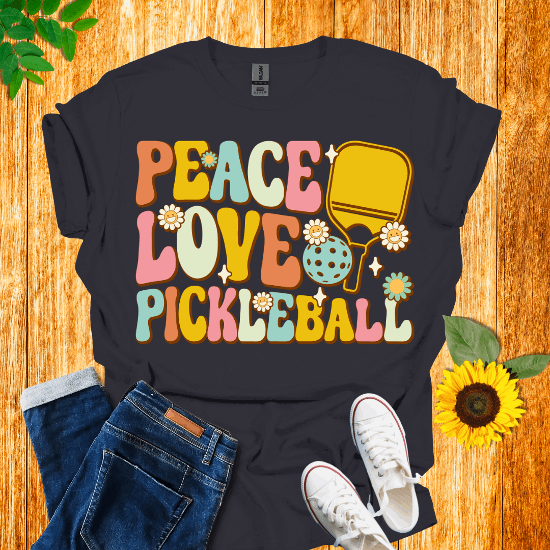 Peace Love and Pickleball T-Shirt