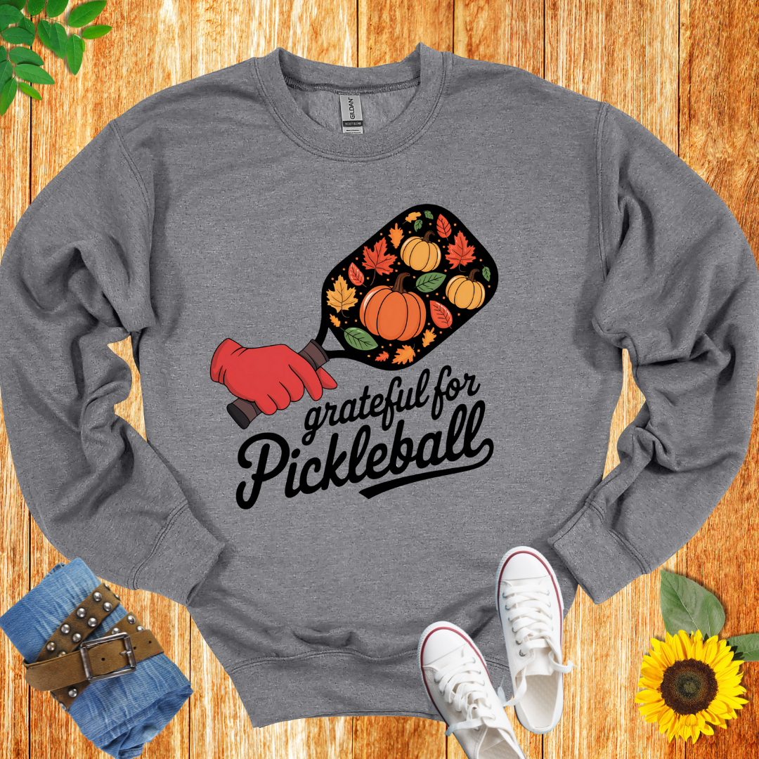 Grateful Pickleball  Paddle Crewneck Sweatshirt