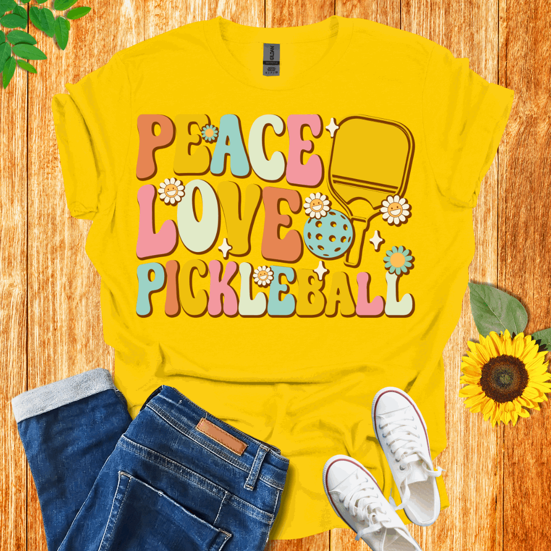 Peace Love and Pickleball T-Shirt