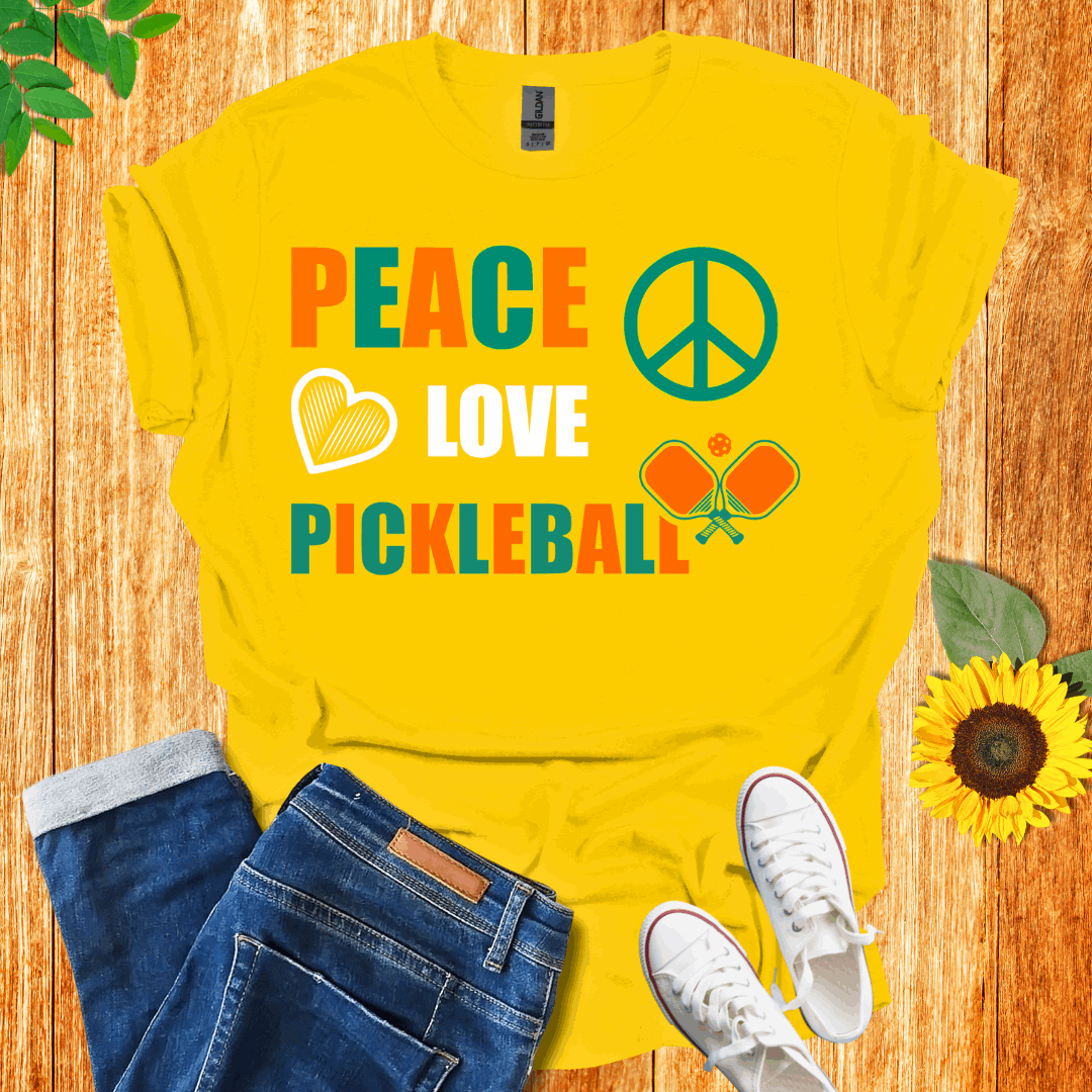 Peace Love  Pickleball T-Shirt