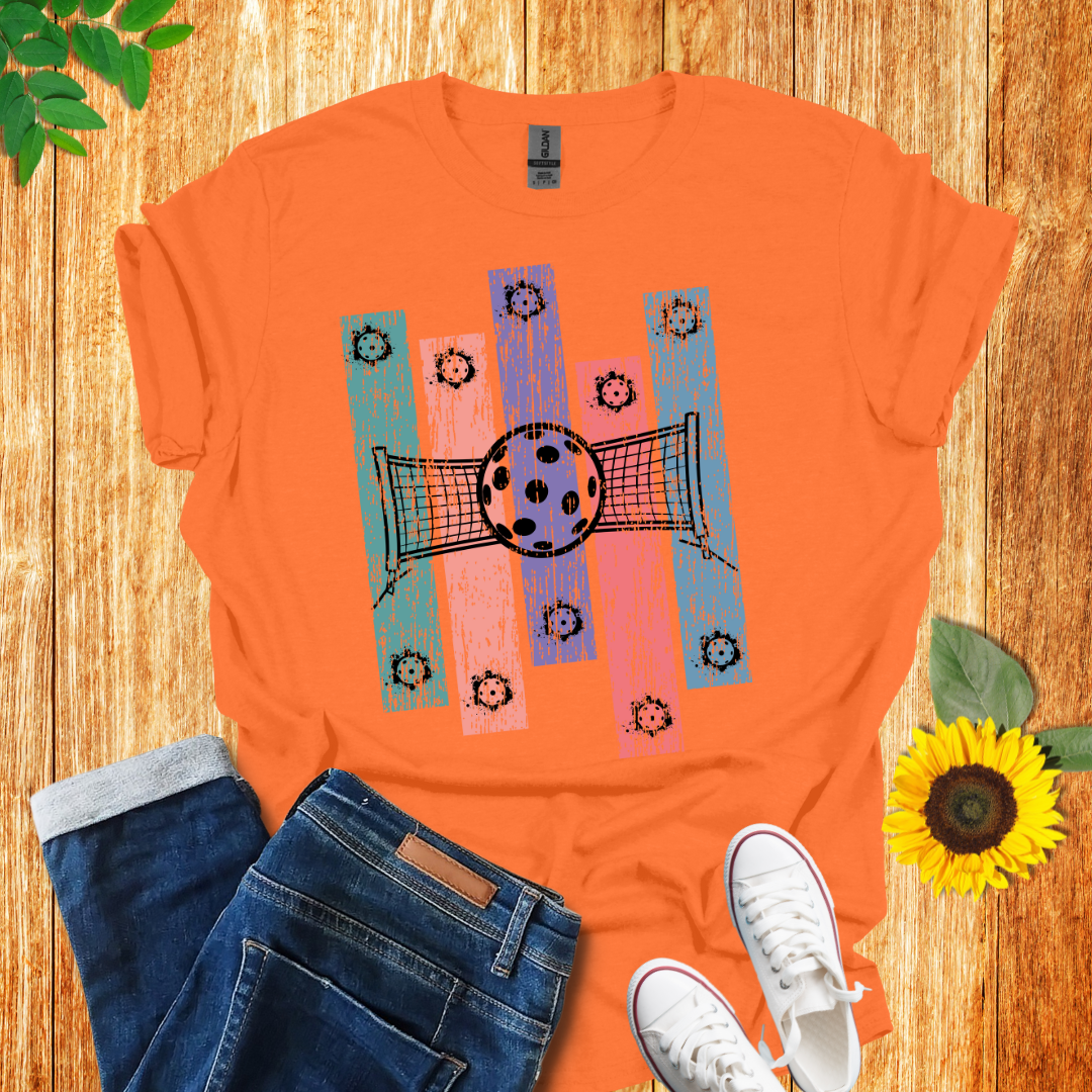 Vintage Retro Pickleball Court T-Shirt