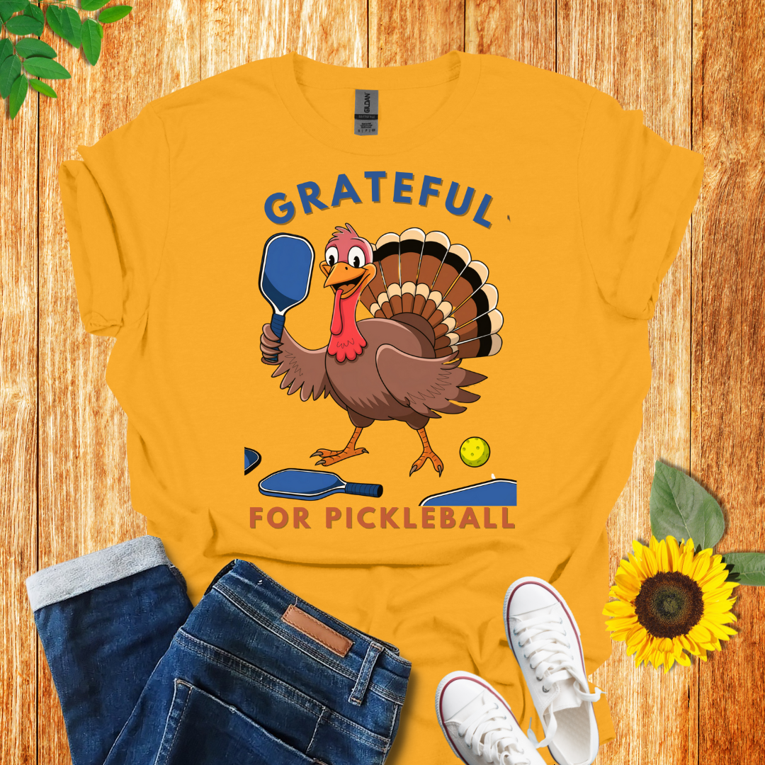 Grateful Turkey Pickleball T-Shirt