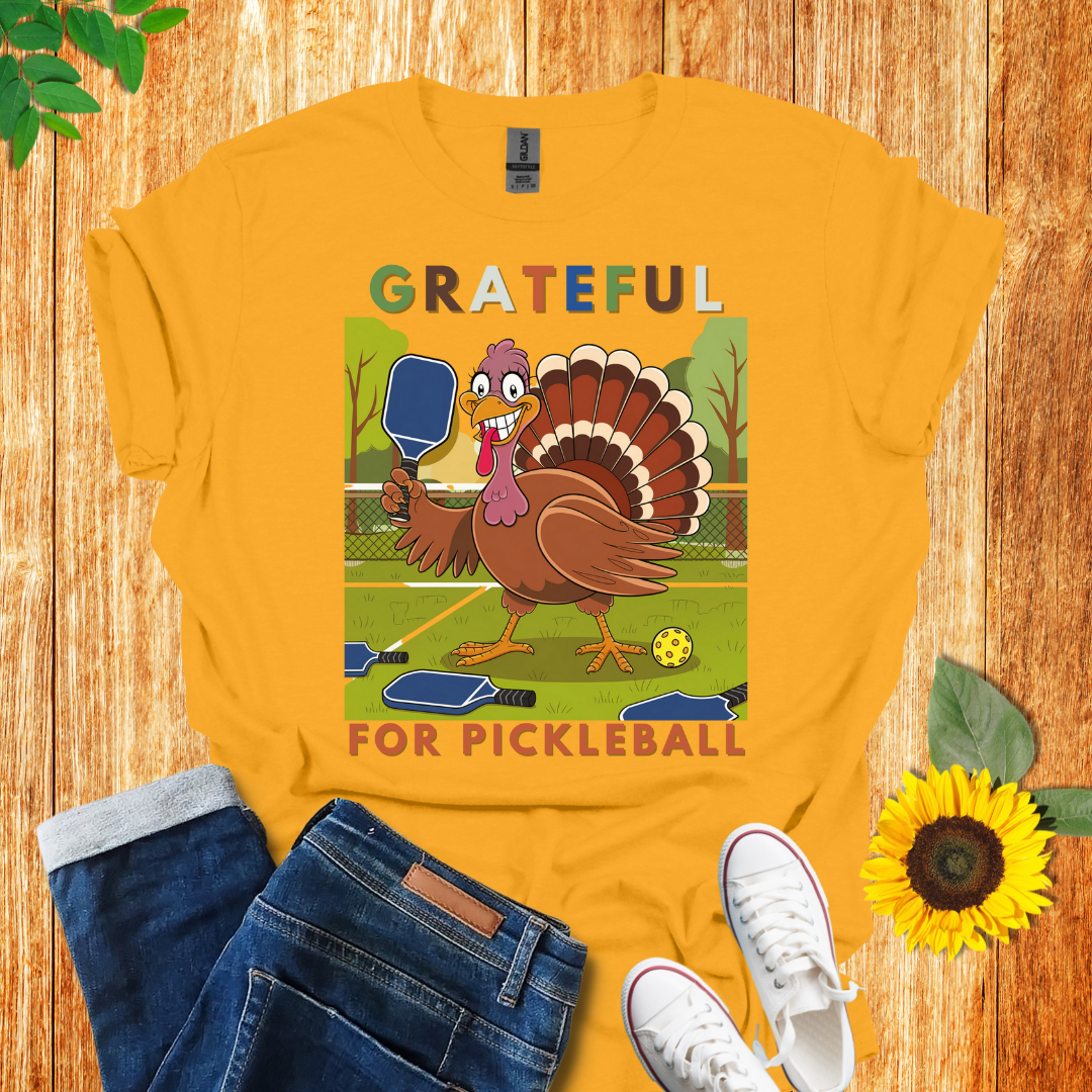 Grateful Turkey Pickleball Unisex T-Shirt