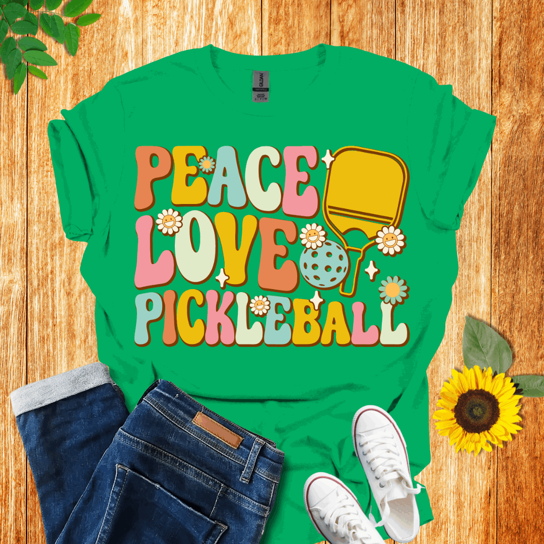 Peace Love and Pickleball T-Shirt