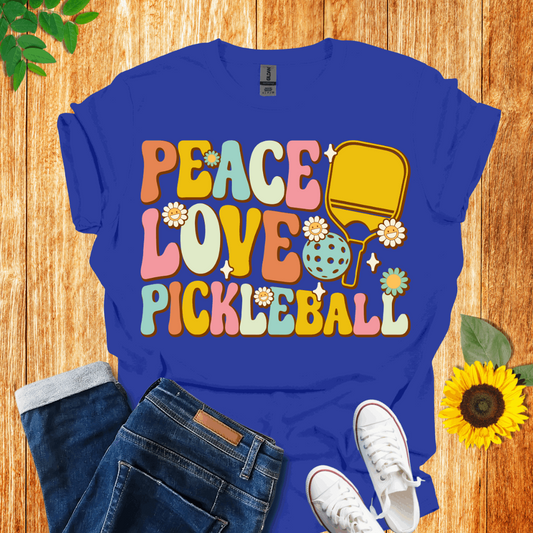 Peace Love and Pickleball T-Shirt