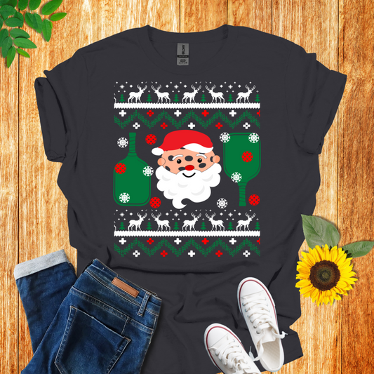 Santa Reindeer Pickleball Unisex T-Shirt