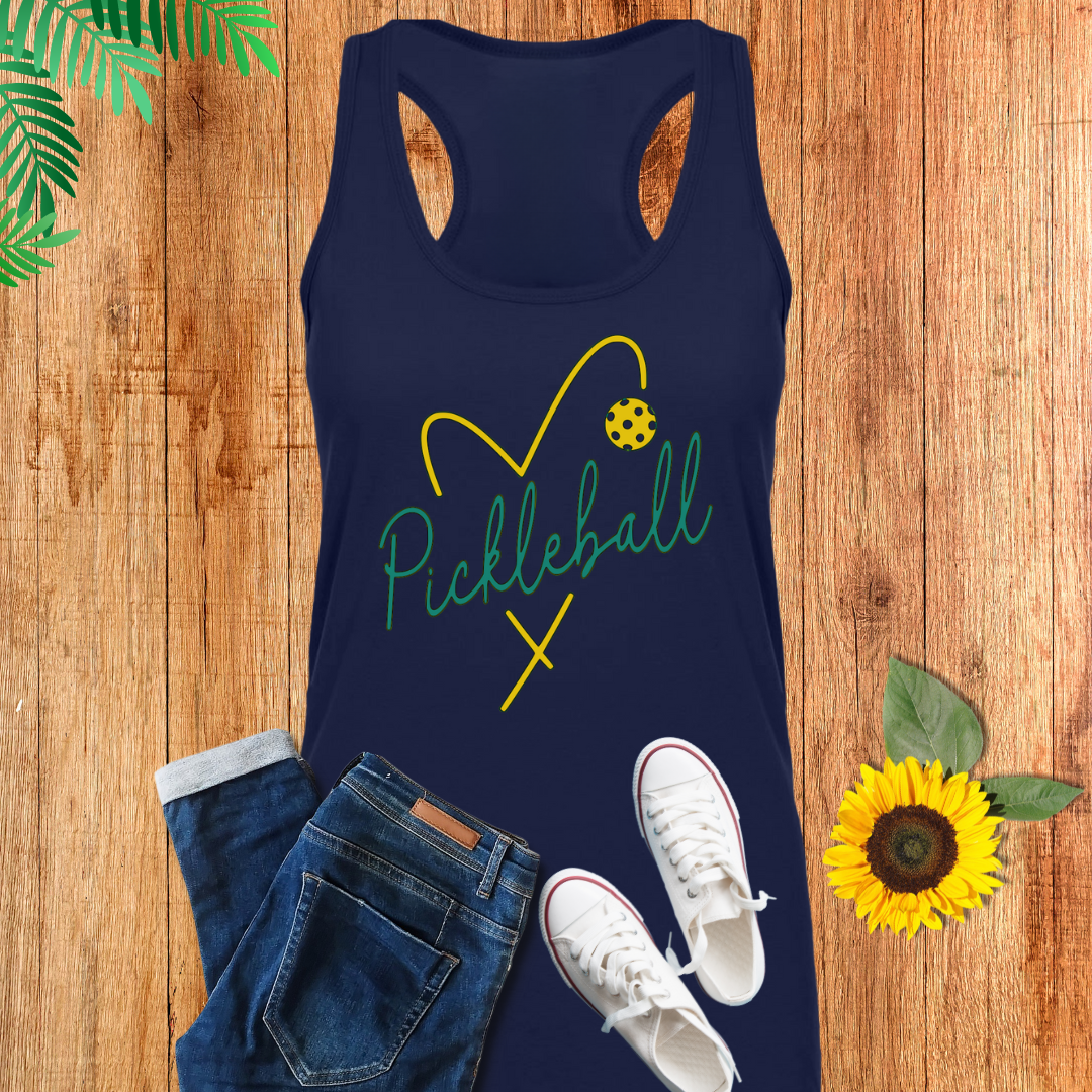 Pickleball Heart Tank Top