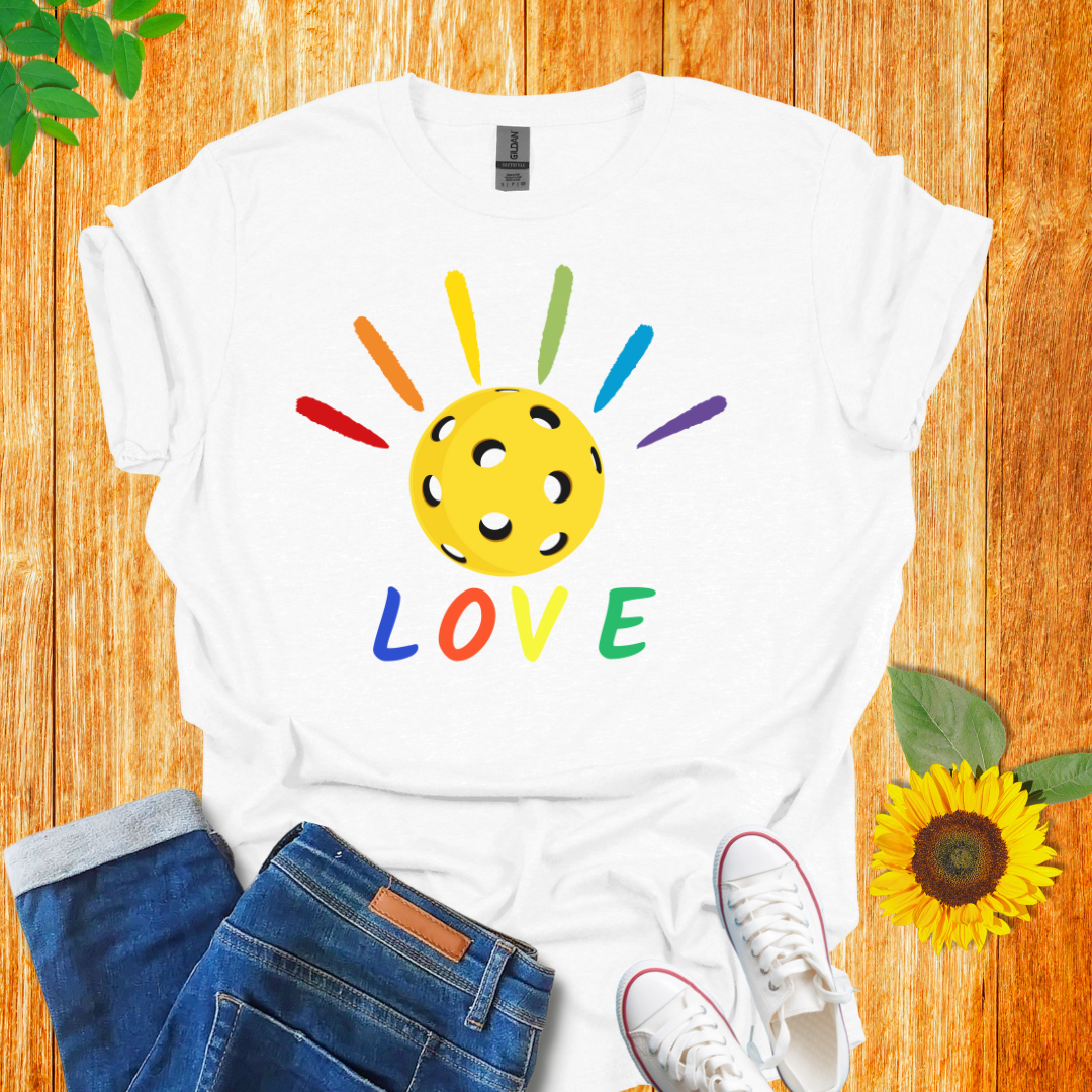 Pride Pickleball Love T-Shirt