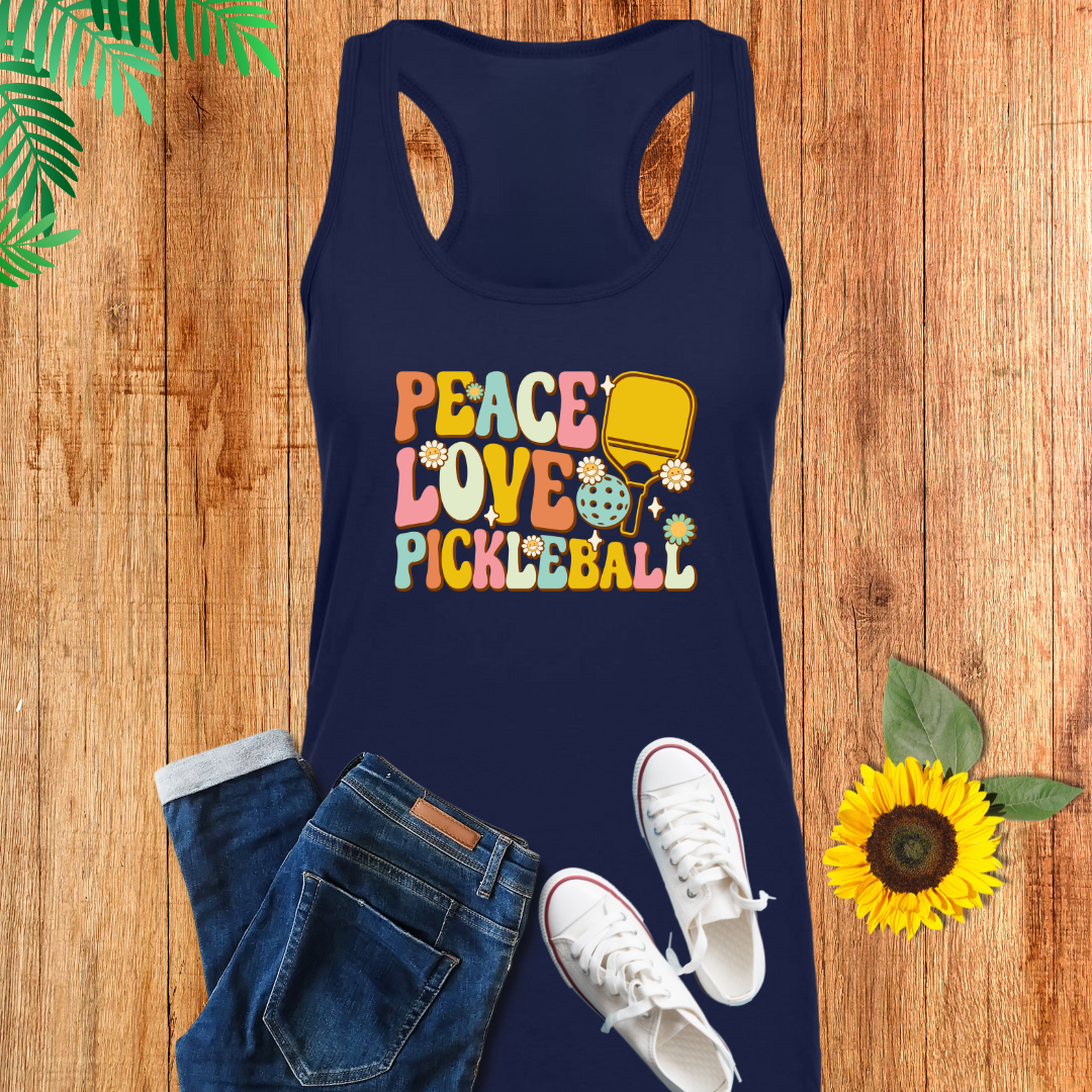 Peace Love And Pickleball Tank Top