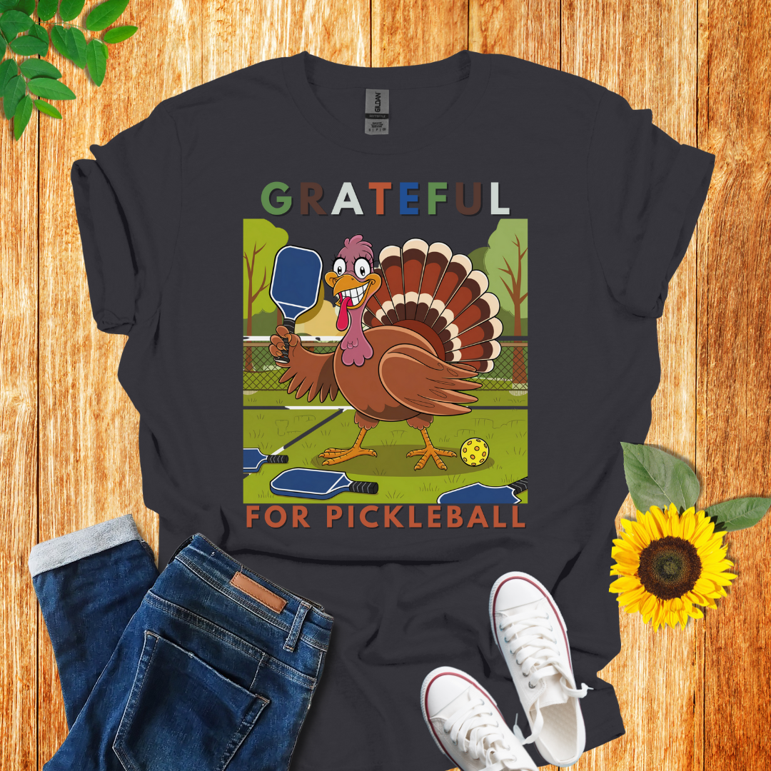 Grateful Turkey Pickleball Unisex T-Shirt