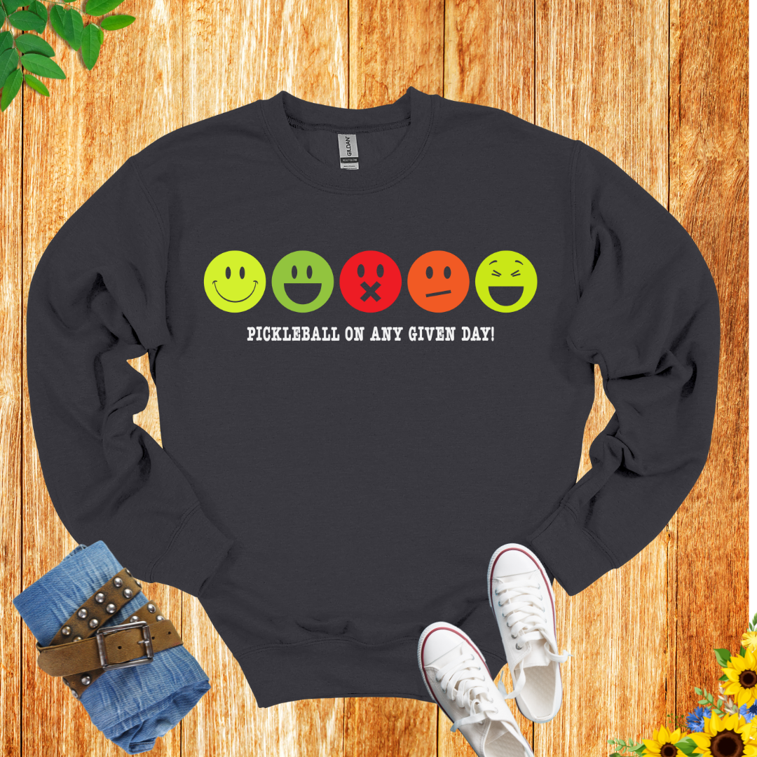 Pickleball Emotions Crewneck Sweatshirt