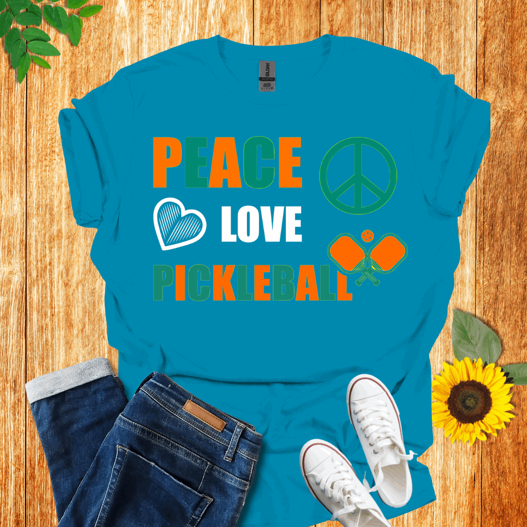 Peace Love  Pickleball T-Shirt