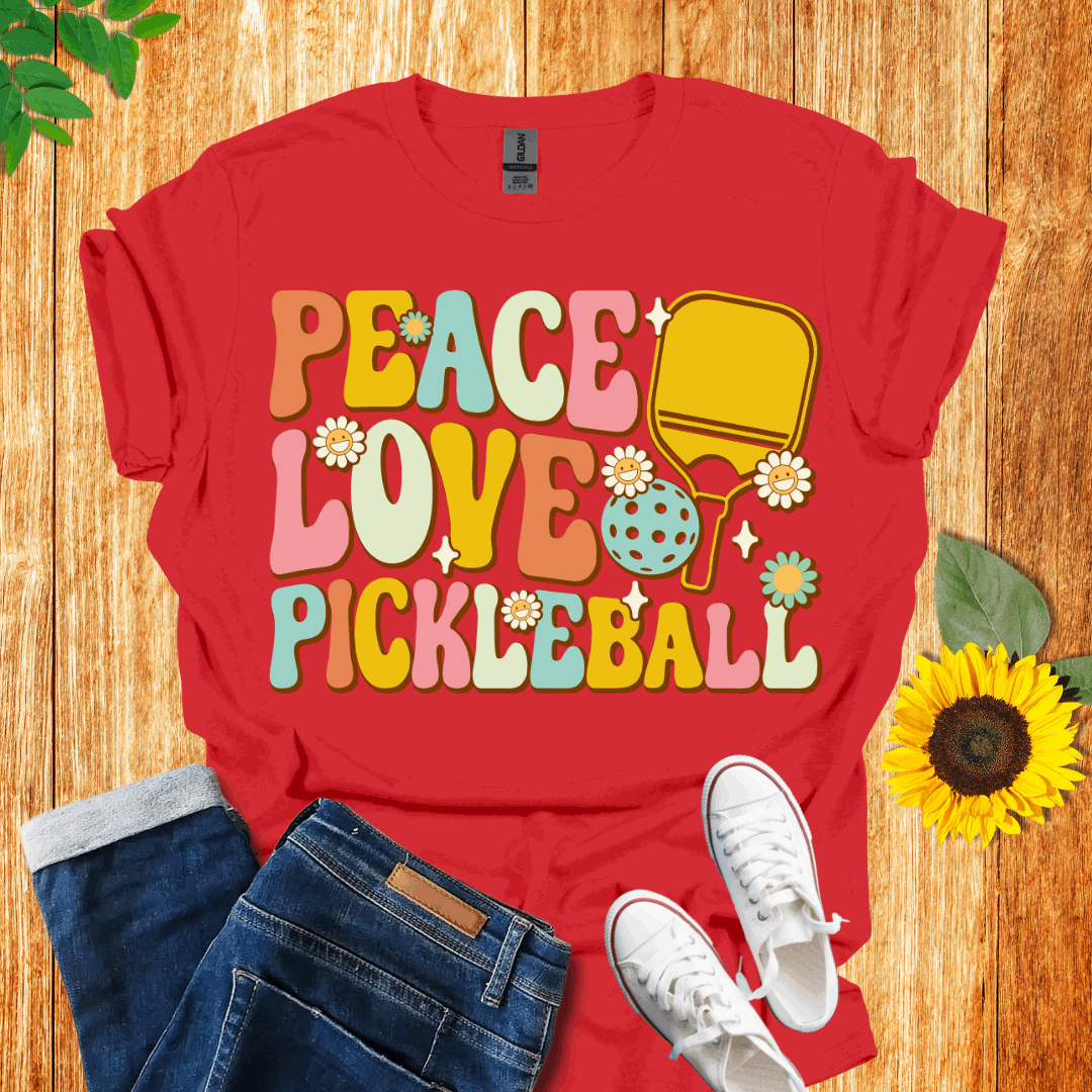 Peace Love and Pickleball T-Shirt