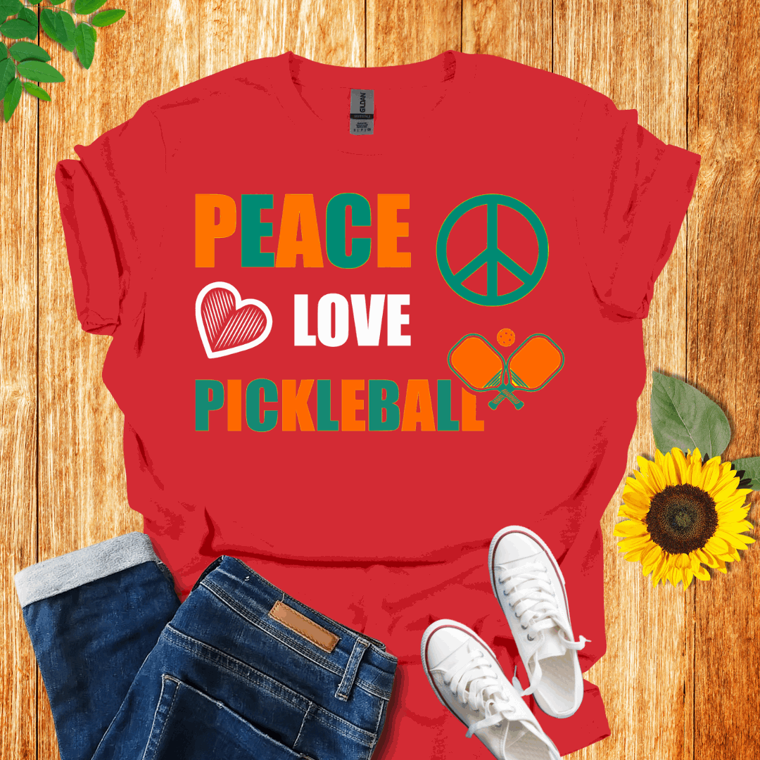 Peace Love  Pickleball T-Shirt