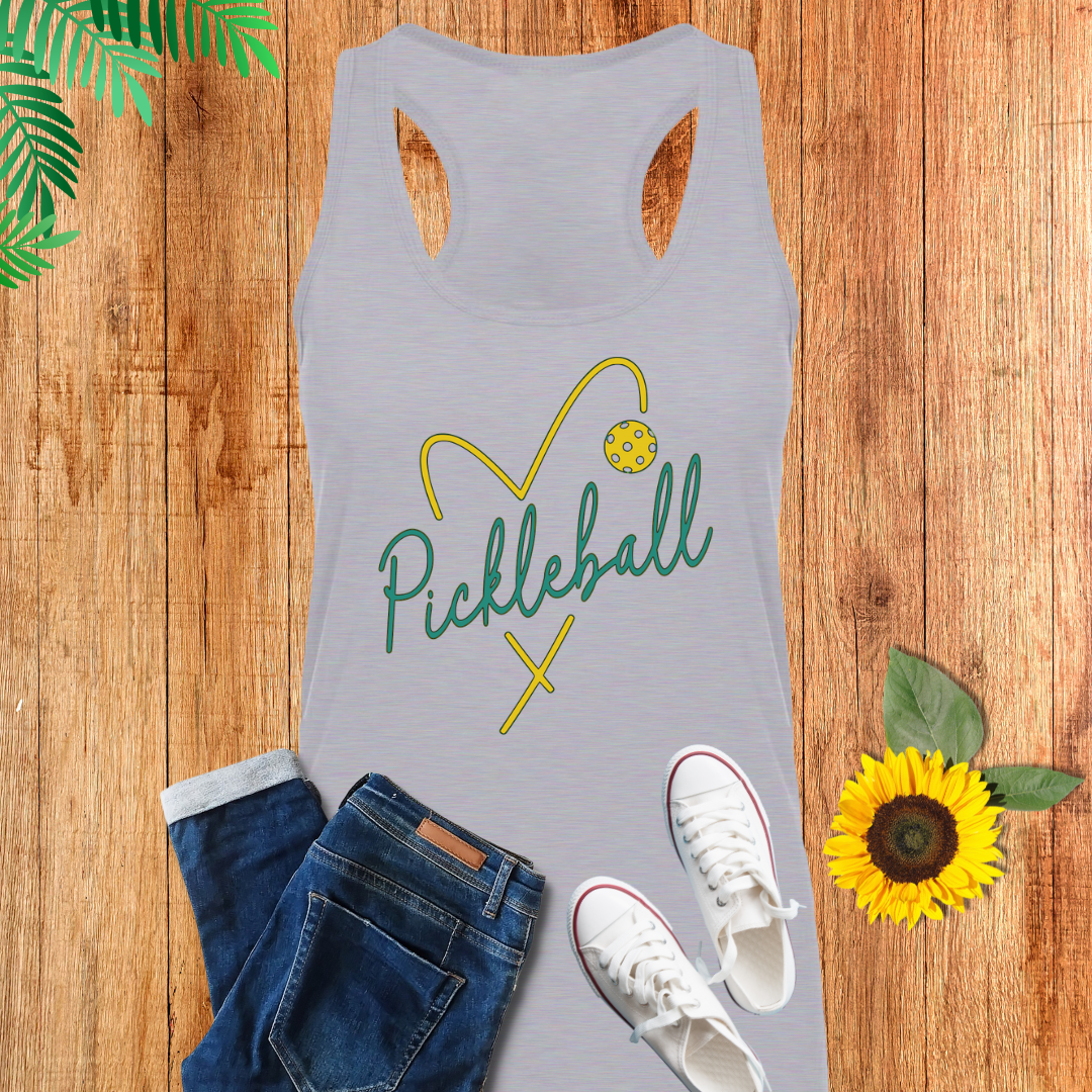 Pickleball Heart Tank Top