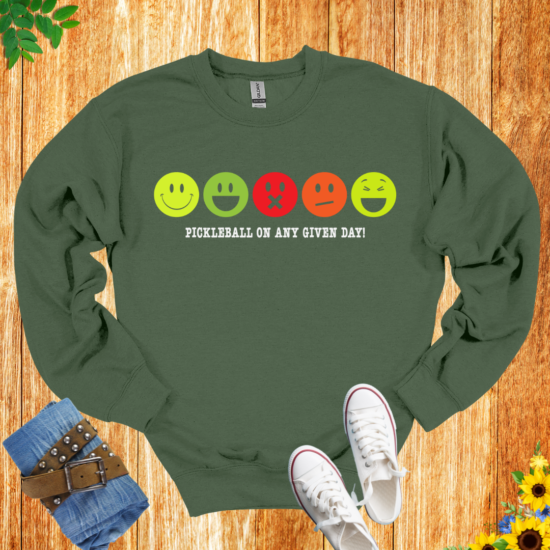 Pickleball Emotions Crewneck Sweatshirt