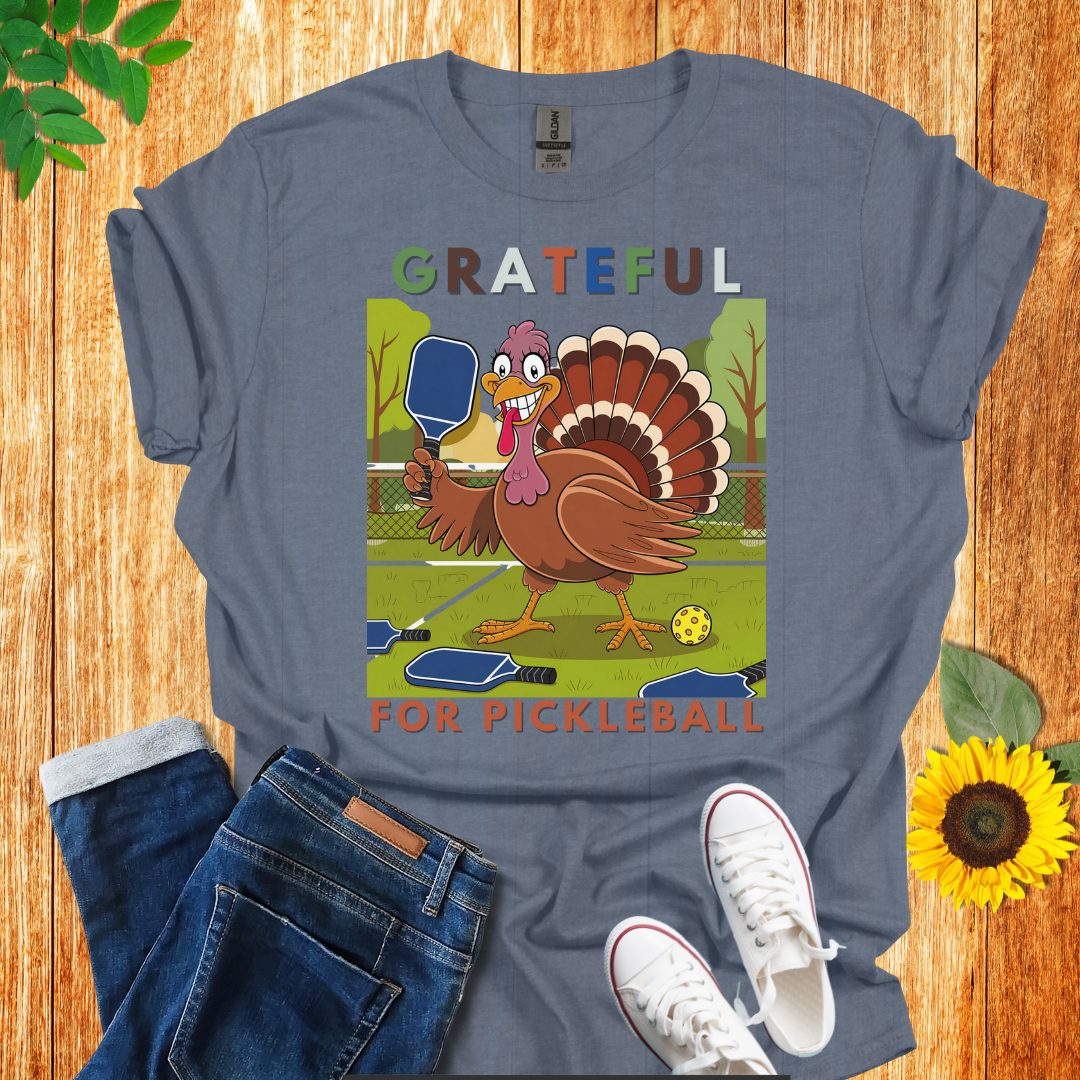 Grateful Turkey Pickleball Unisex T-Shirt