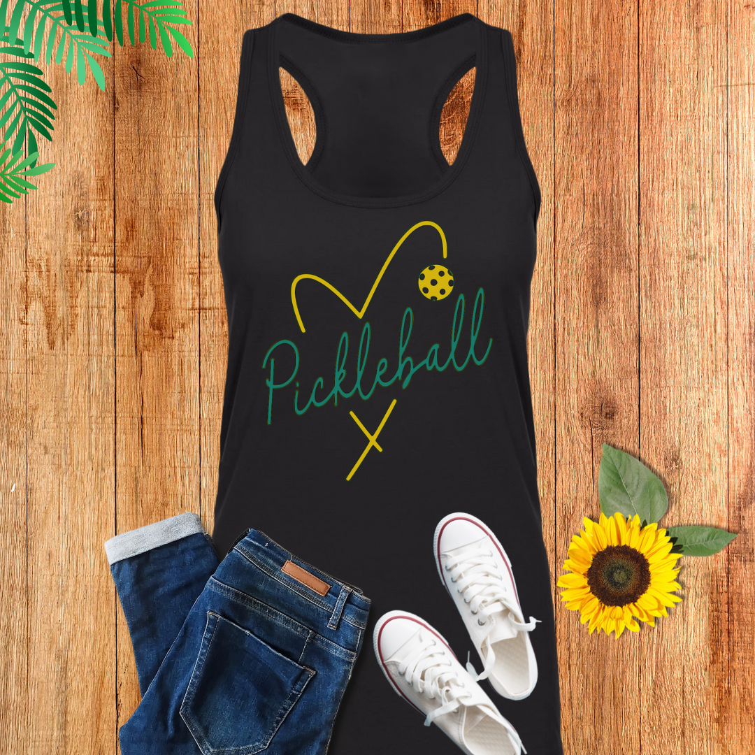 Pickleball Heart Tank Top