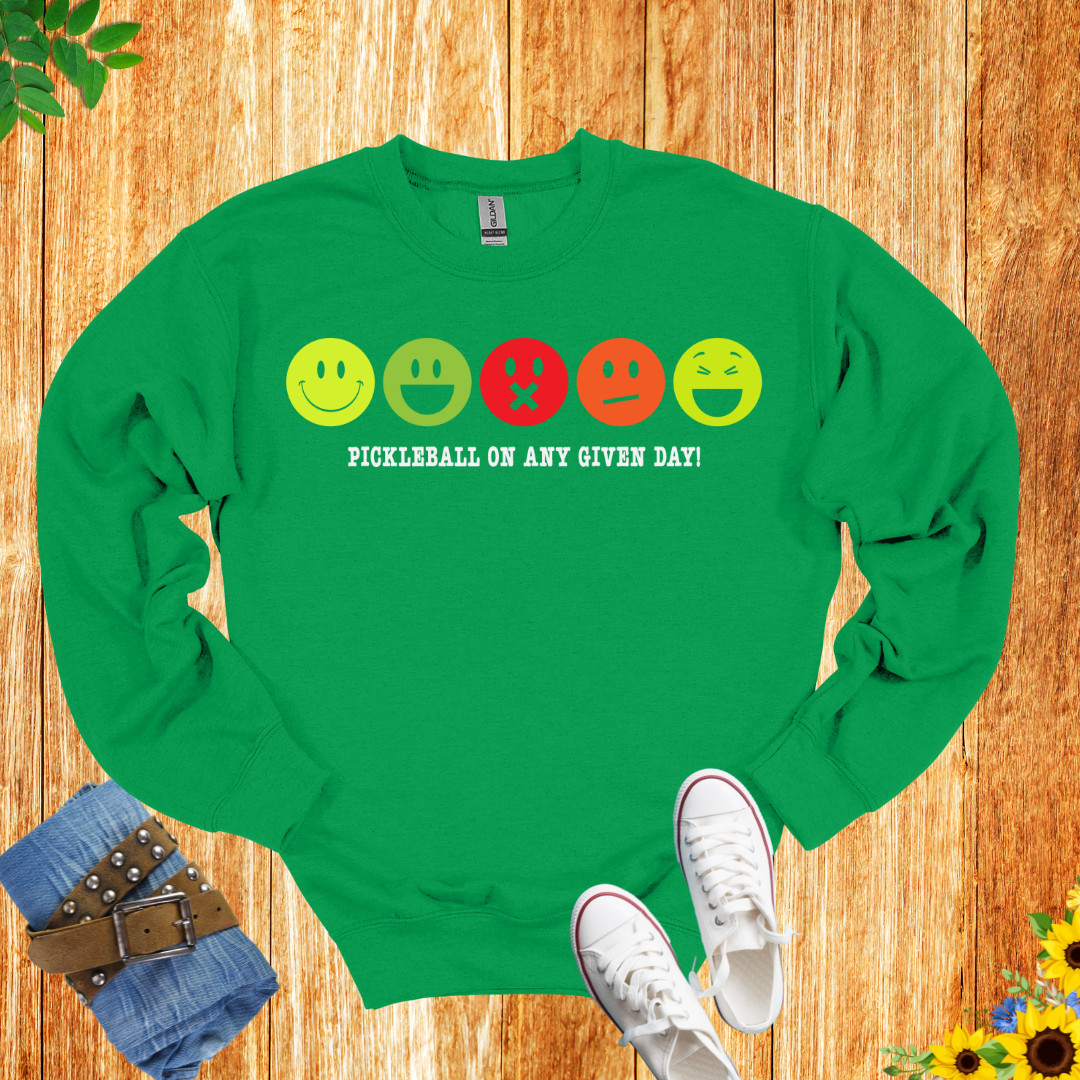 Pickleball Emotions Crewneck Sweatshirt