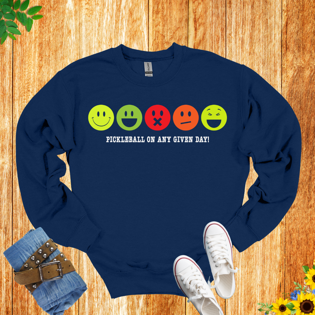 Pickleball Emotions Crewneck Sweatshirt