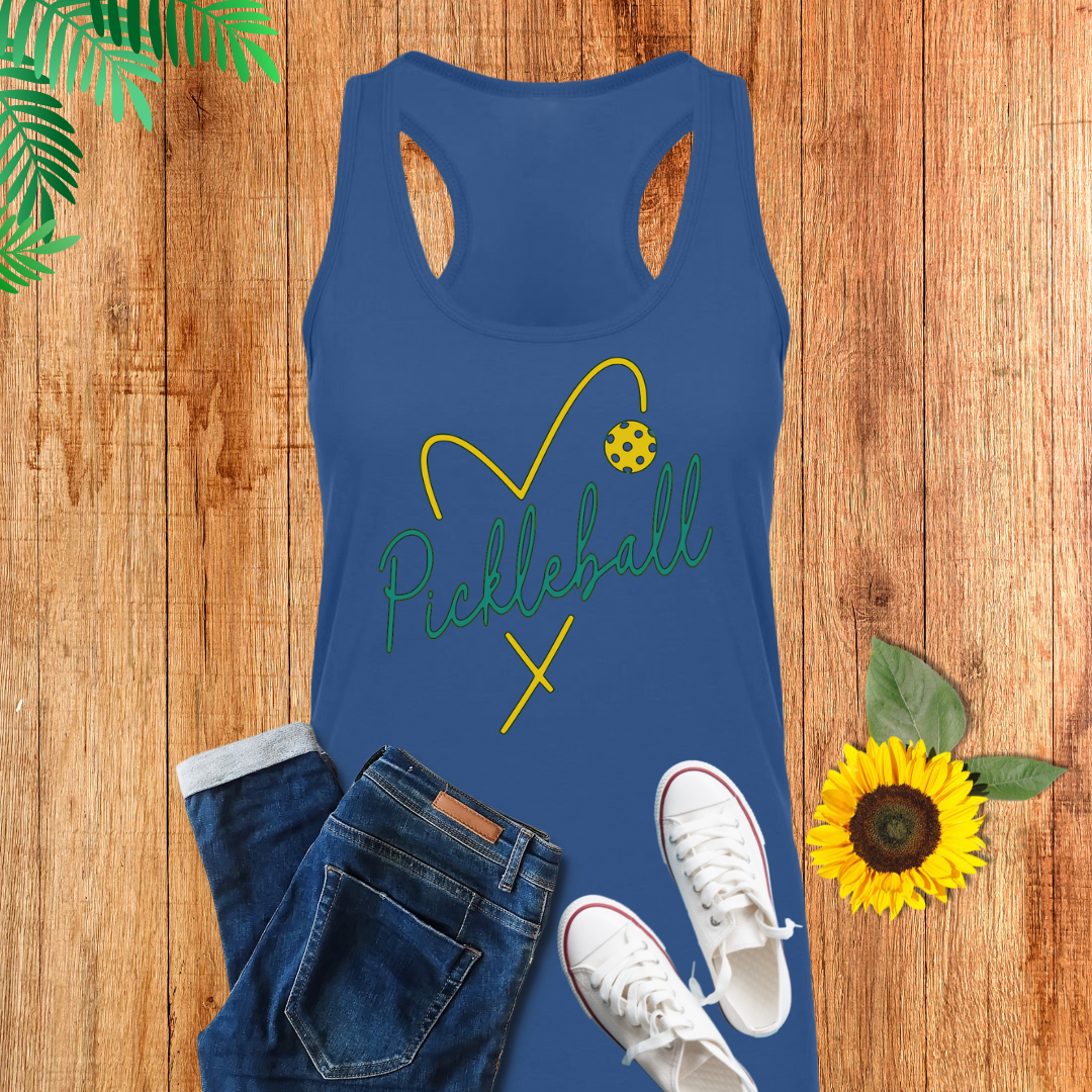 Pickleball Heart Tank Top