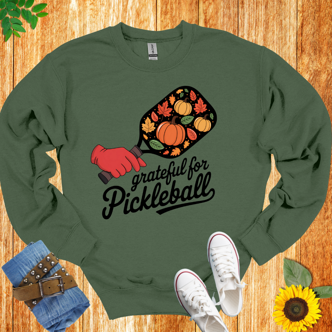 Grateful Pickleball  Paddle Crewneck Sweatshirt