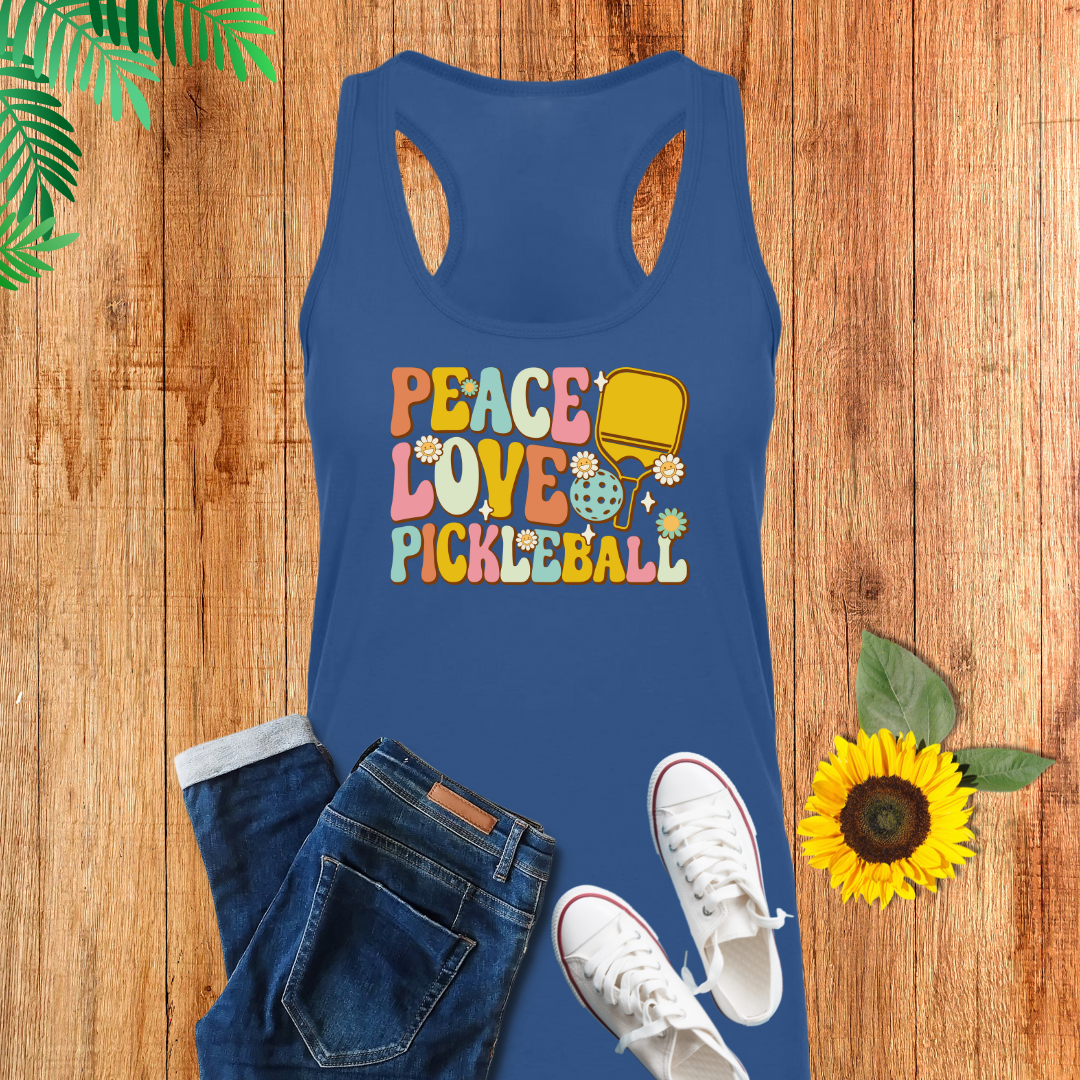 Peace Love And Pickleball Tank Top