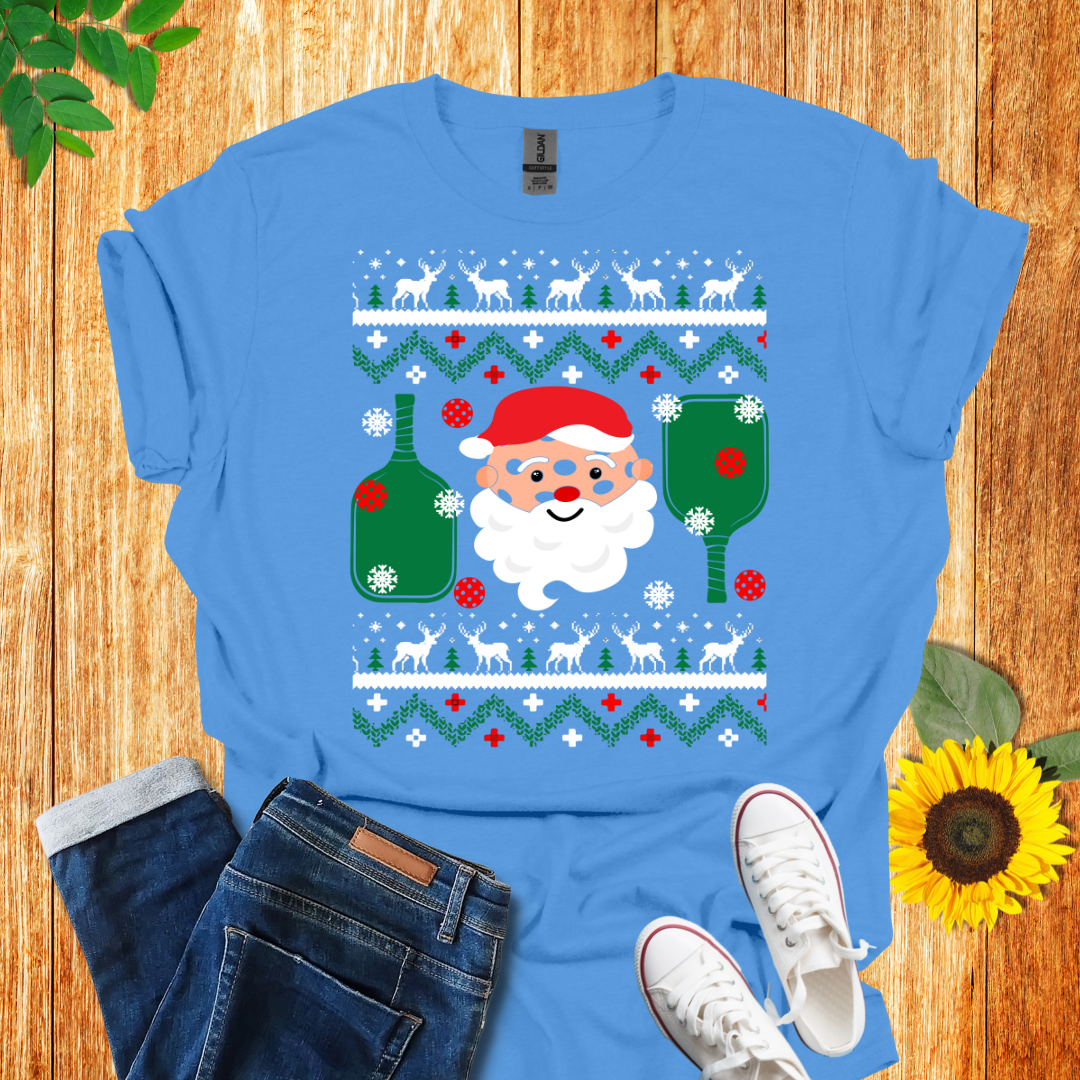 Santa Reindeer Pickleball Unisex T-Shirt