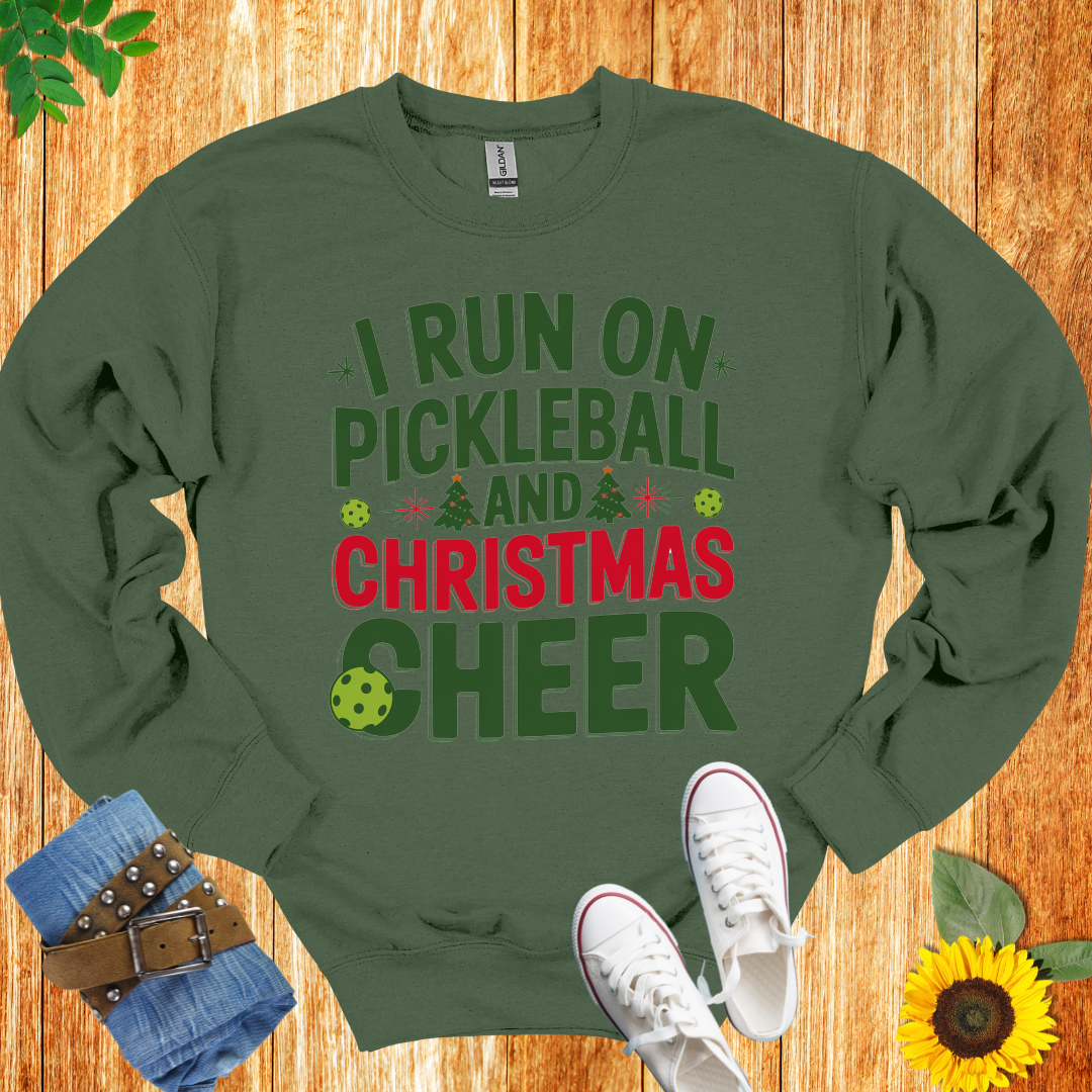 Christmas Cheer Pickleball  Crewneck Sweatshirt