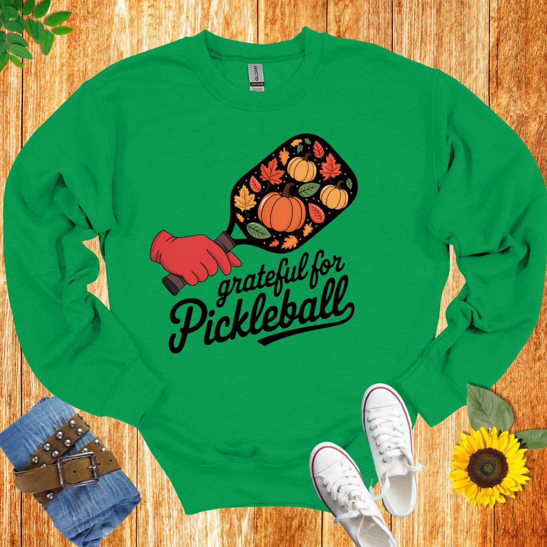 Grateful Pickleball  Paddle Crewneck Sweatshirt