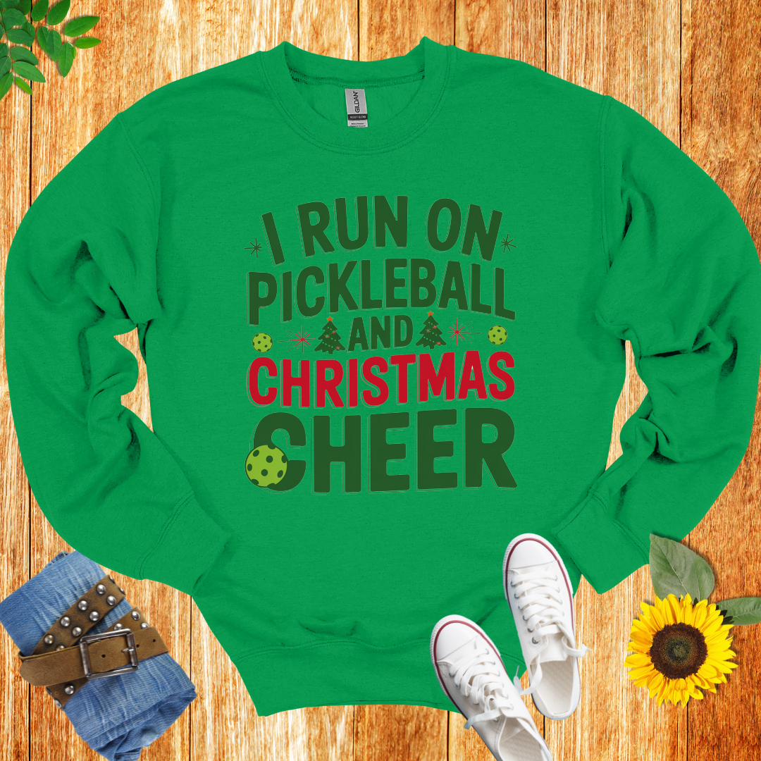 Christmas Cheer Pickleball  Crewneck Sweatshirt