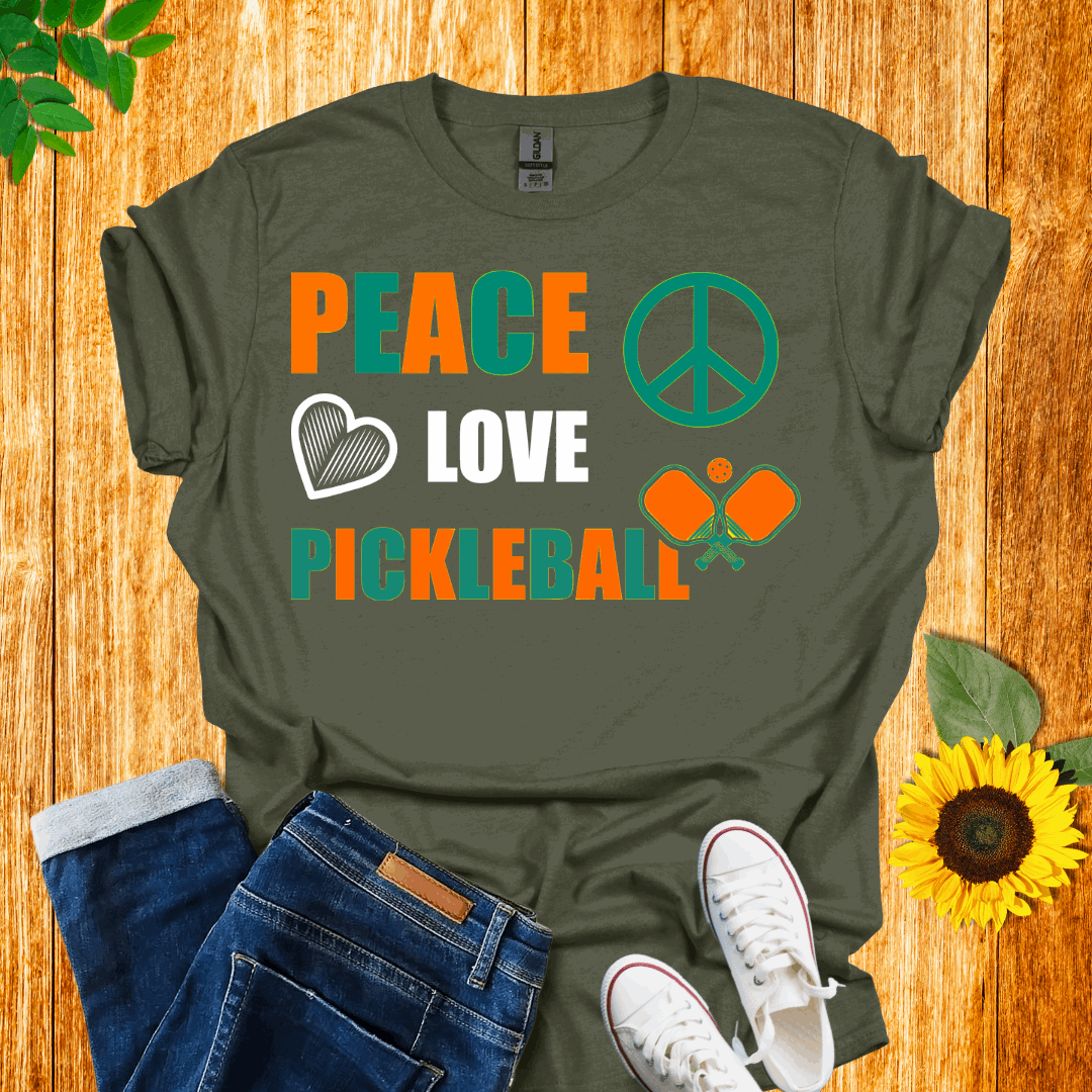 Peace Love  Pickleball T-Shirt