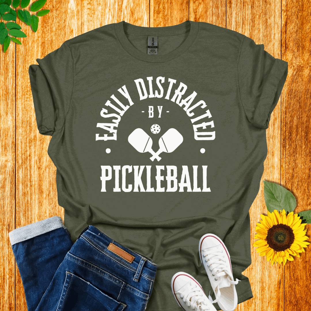 Easily Distracted by Pickleball T-Shirt